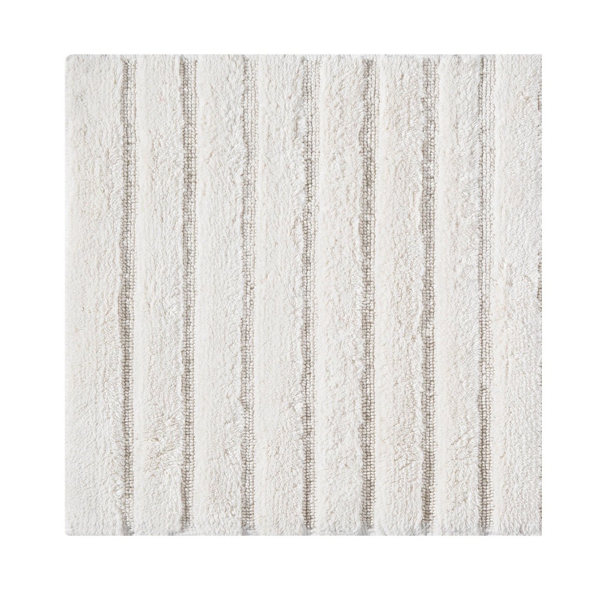 Badmat 60x60 cm katoen ivory anti-slip