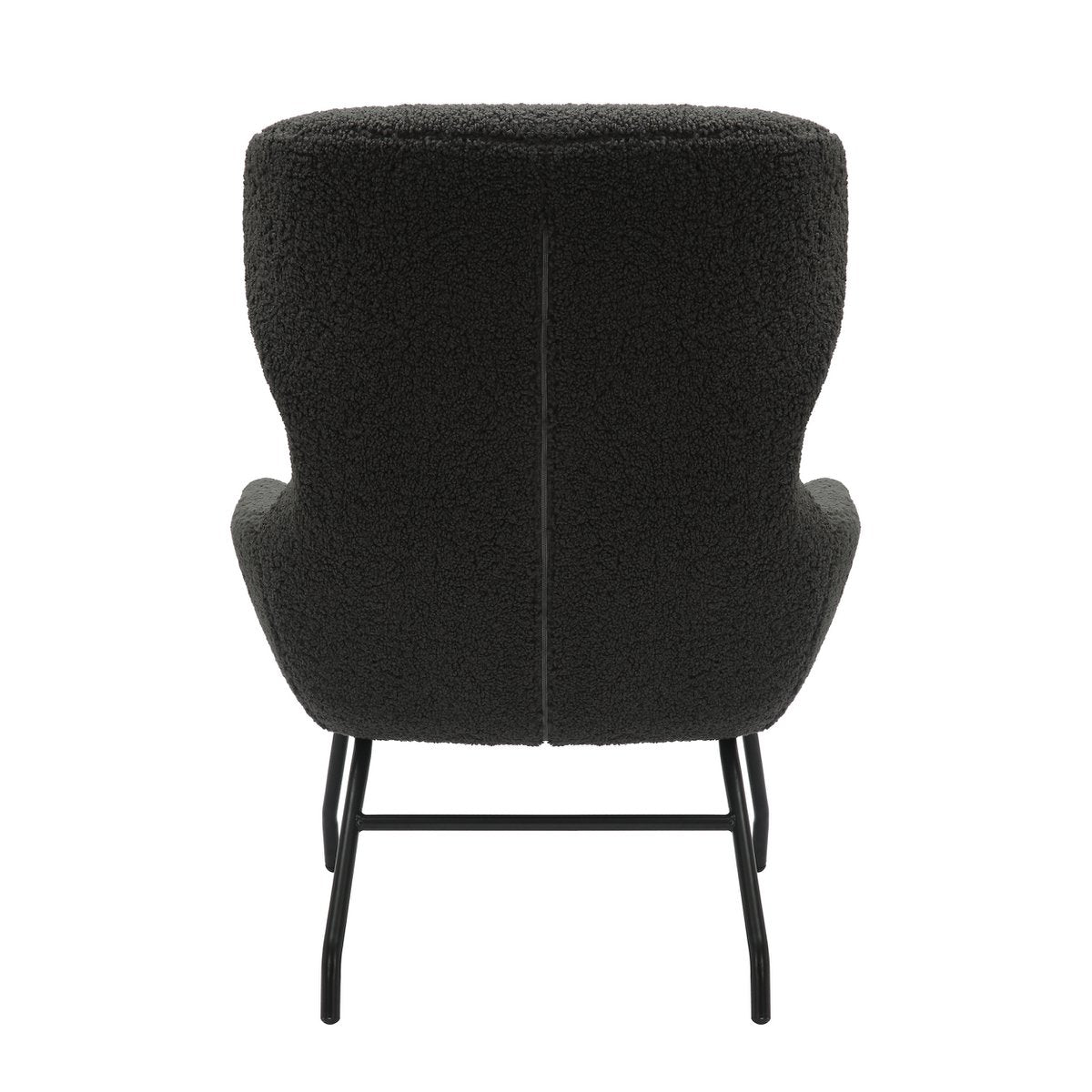 Fauteuil en hocker set teddybont antraciet