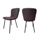 Eetkamerstoelen set van 4 bouclé donkergrijs
