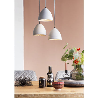 Hanglamp 3 vlammen beton metaal 38x38x120 cm