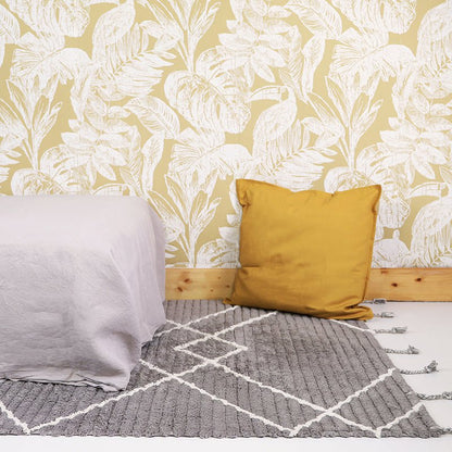Washable cotton children's rug LÄSSA Stone S