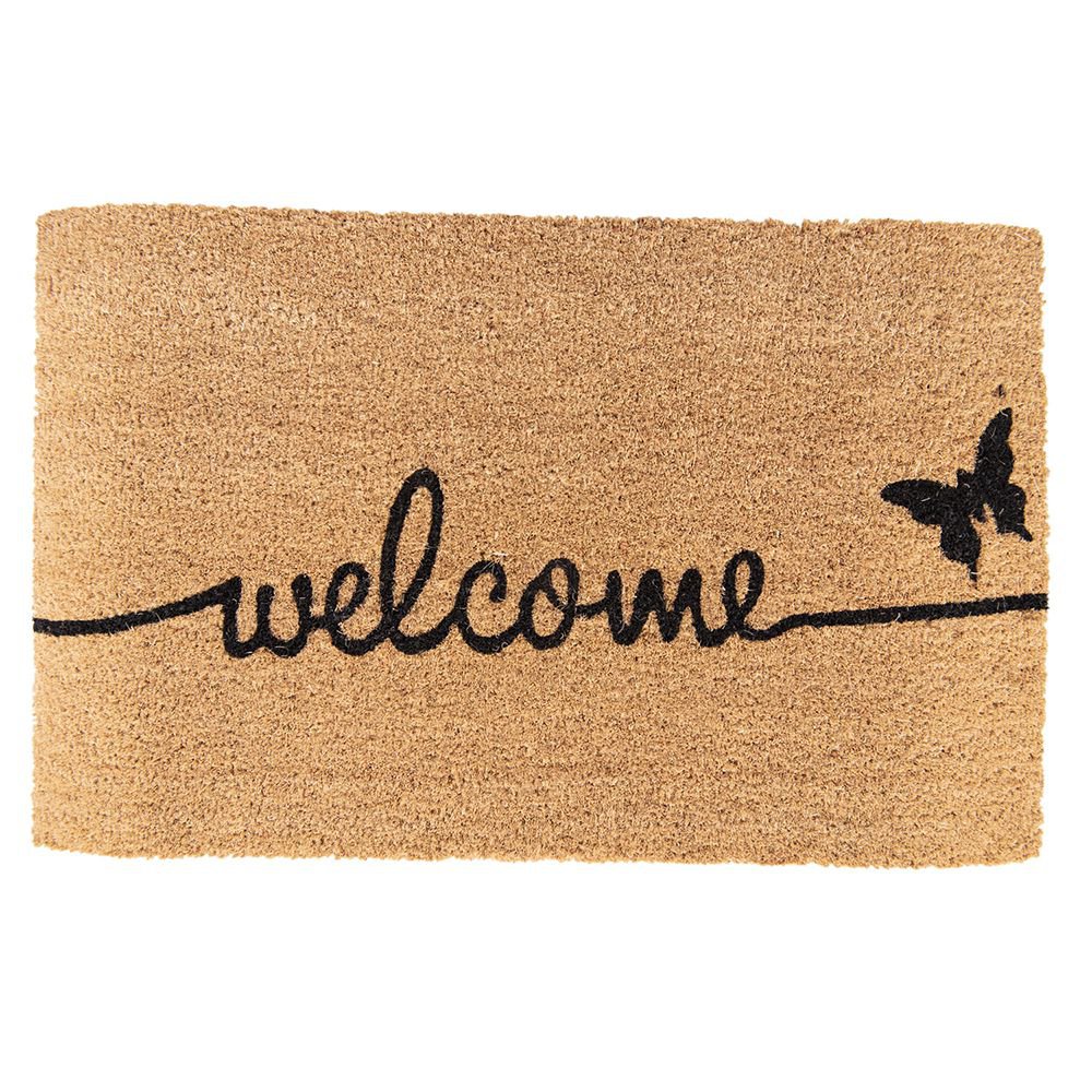 Doormat Brown, Coir and Rubber 75x45x1 cm