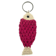 Luna Leena Fish Keychain Fuchsia Cotton Hand Crocheted