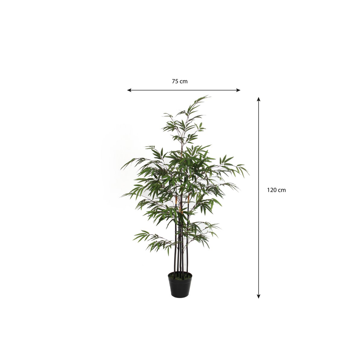 Kunstplant bamboe 120 cm groen polyester