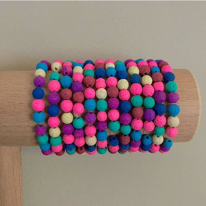 Kinderarmband lava kralen handgemaakt Nepal