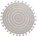 Kinderkleed rond 120 cm katoen pearl grey