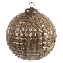 Kerstbal XL Ø 20 cm koperbruin glas