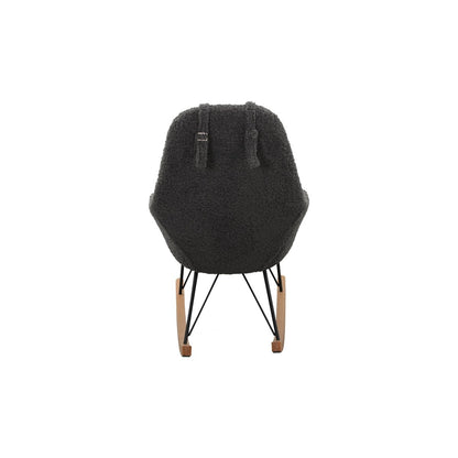 Schommelstoel teddybont grijs 67x105x107 cm