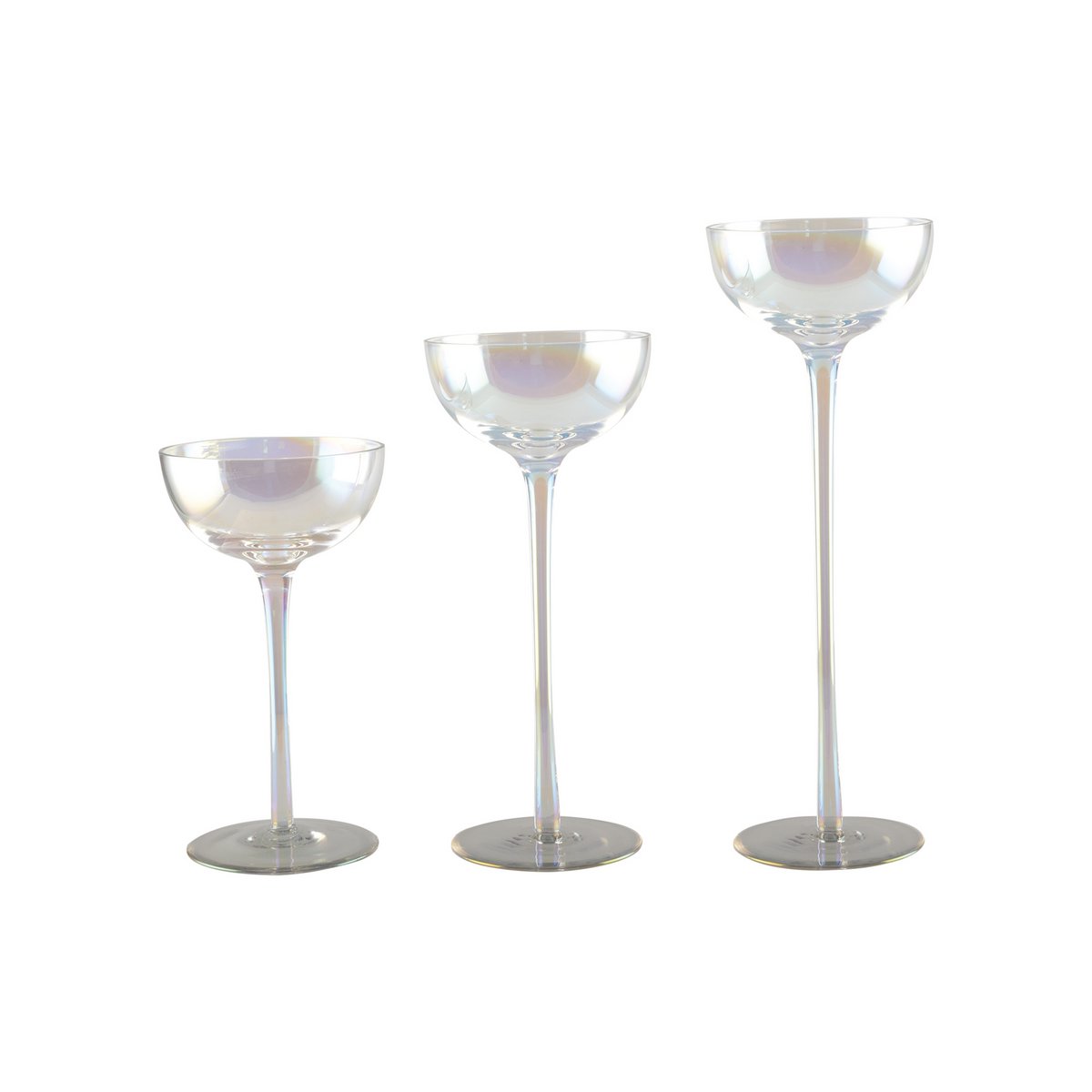 Set van 3 parelmoer glas fotoforen