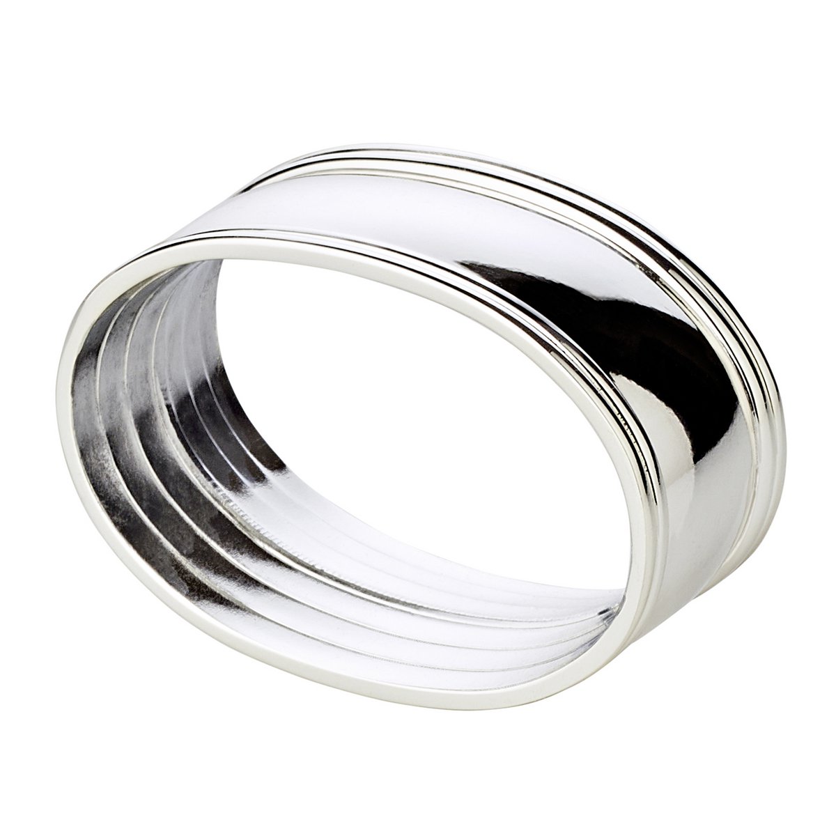 Servetringen set van 4 verzilverd 6 cm