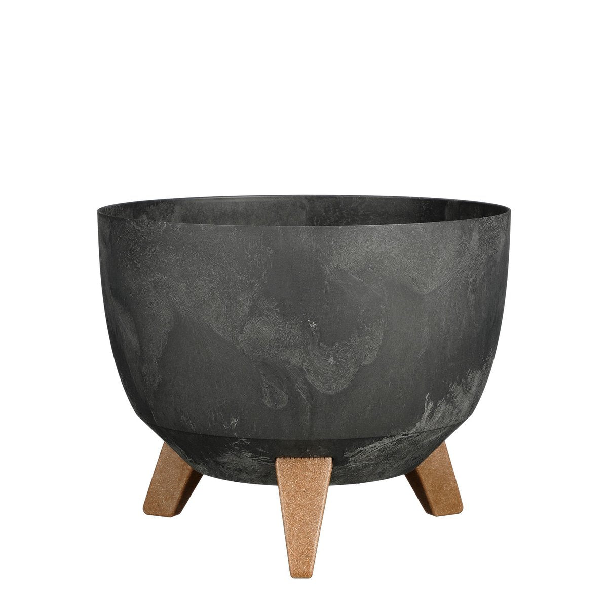 Plantenbak Doppio Ø29 cm zwart