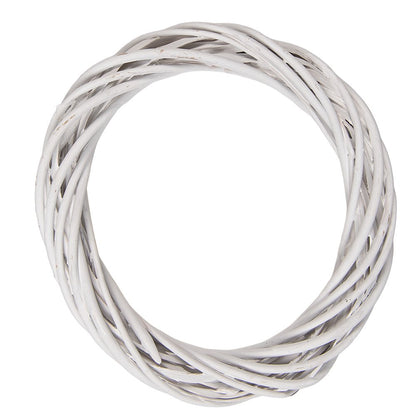 Krans Ø 20x4 cm Wit Rotan