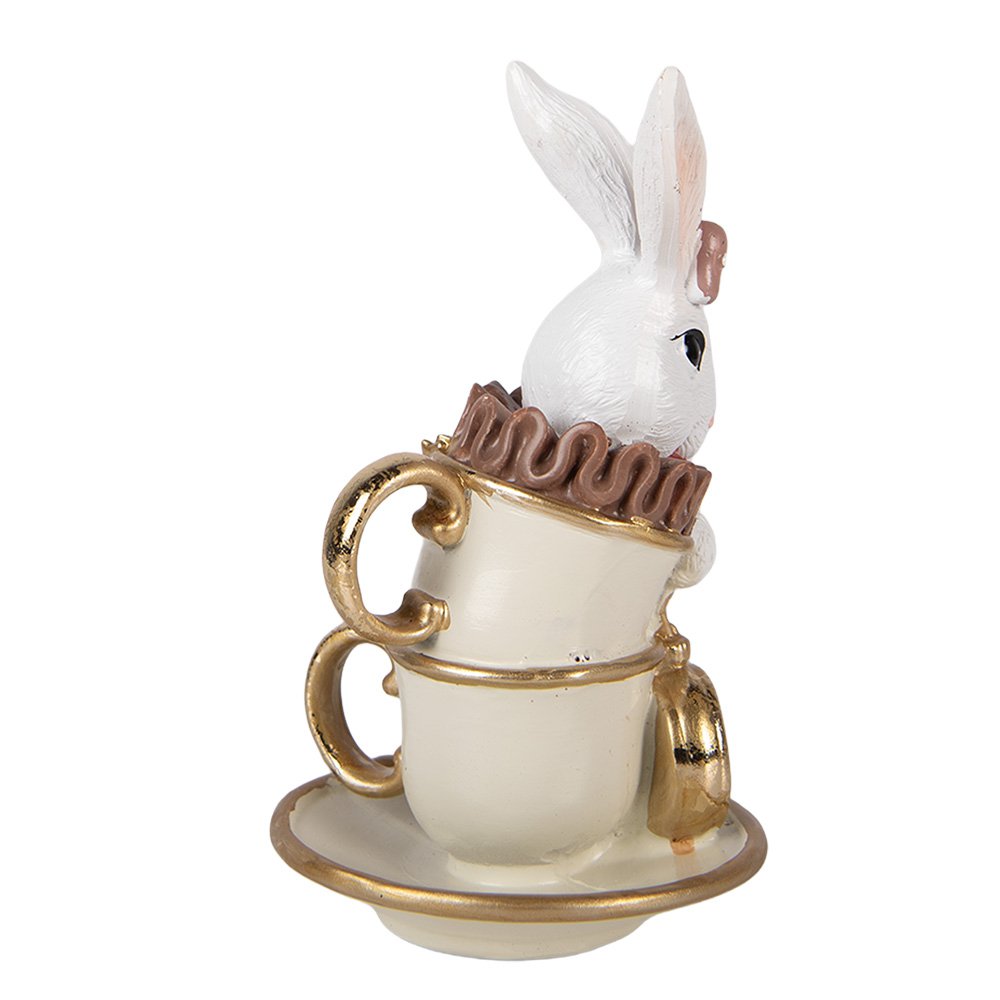 Decorative Figure Rabbit 8x8x14 cm White Plastic