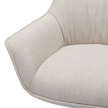 Fauteuil structuurstof beige