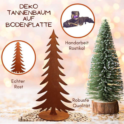 Roest decoratieve kerstboom metaal bruin