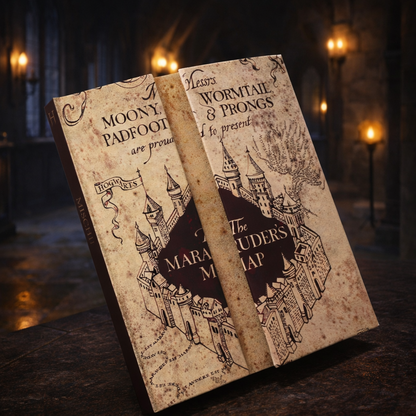Harry Potter - A5 notebook in Marauder's Map design, magnetic