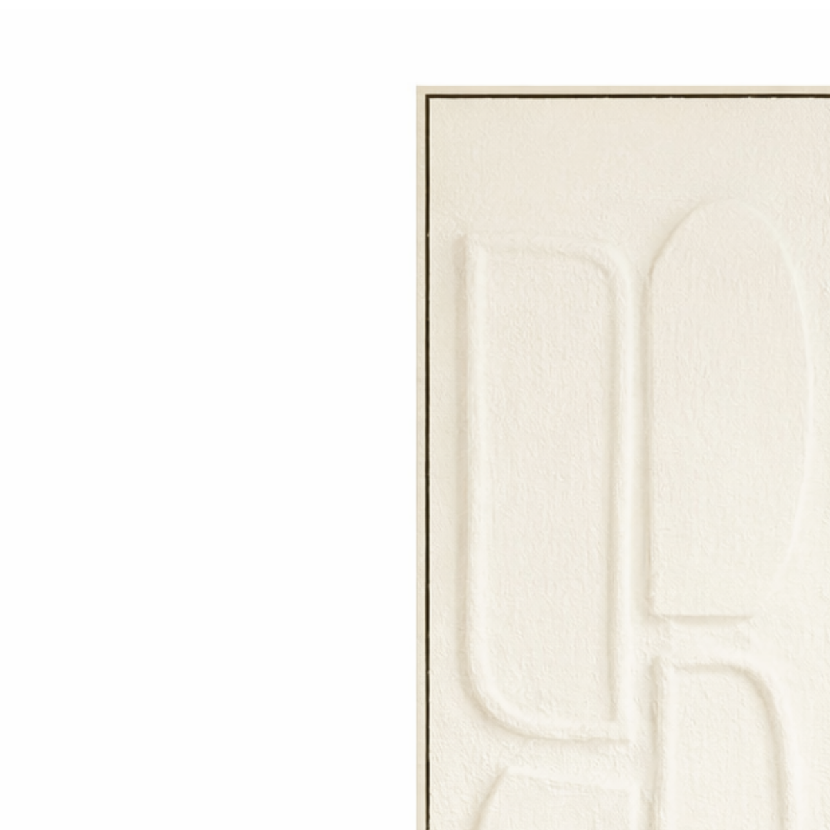 Wanddecoratie 90x30x3 cm off-white plastic