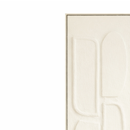 Wanddecoratie 90x30x3 cm off-white plastic