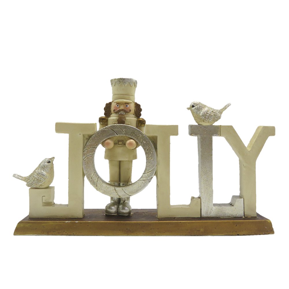 Nutcracker Figurine 18 cm Beige Plastic Christmas Decoration