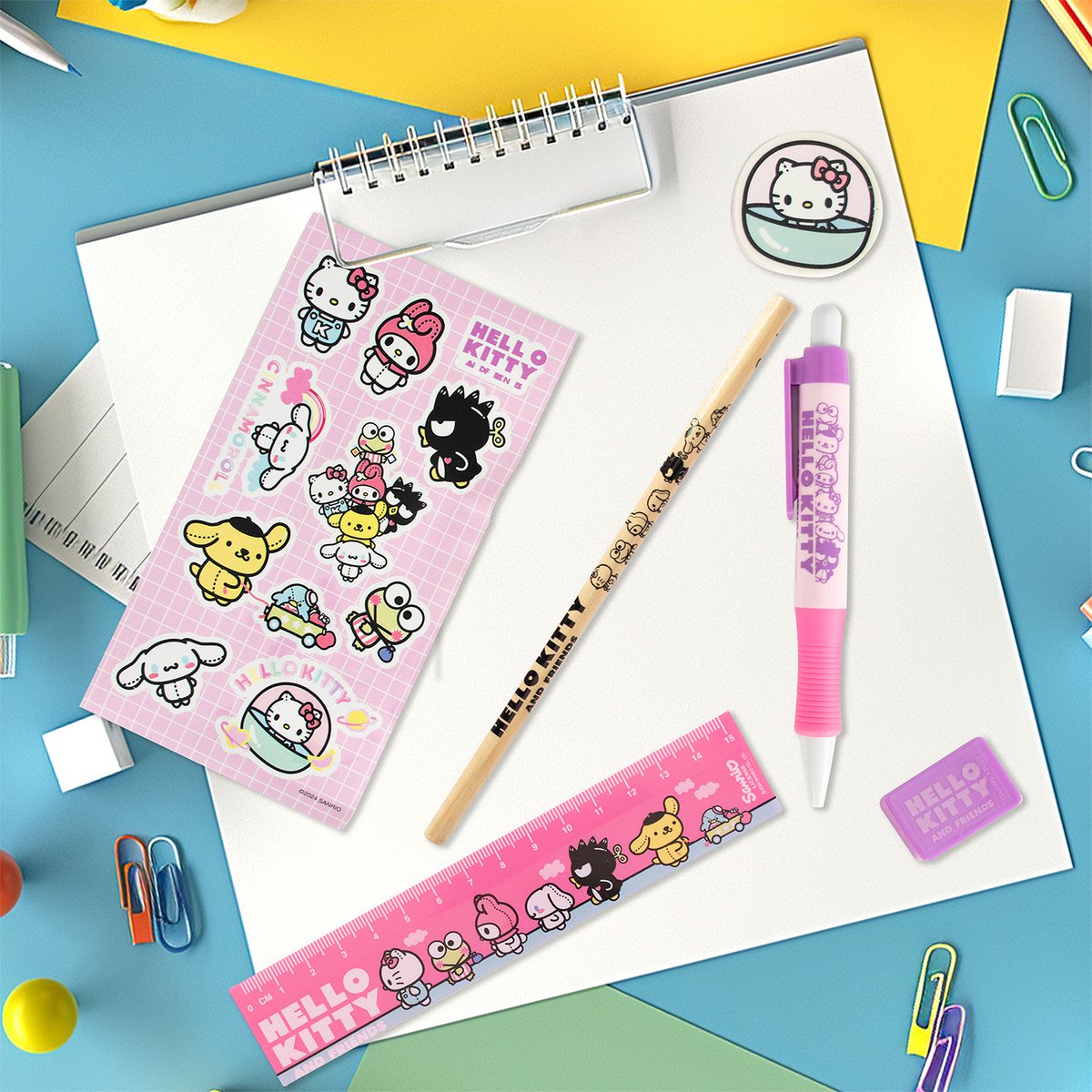 Briefpapier set 6 delen Hello Kitty