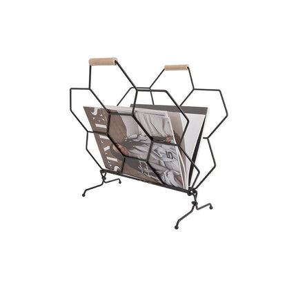 Tijdschriftenrek honingraat 40x45 cm metaal zwart