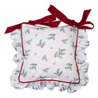 Kussenhoes stoelkussen 40x40 cm katoen rood wit