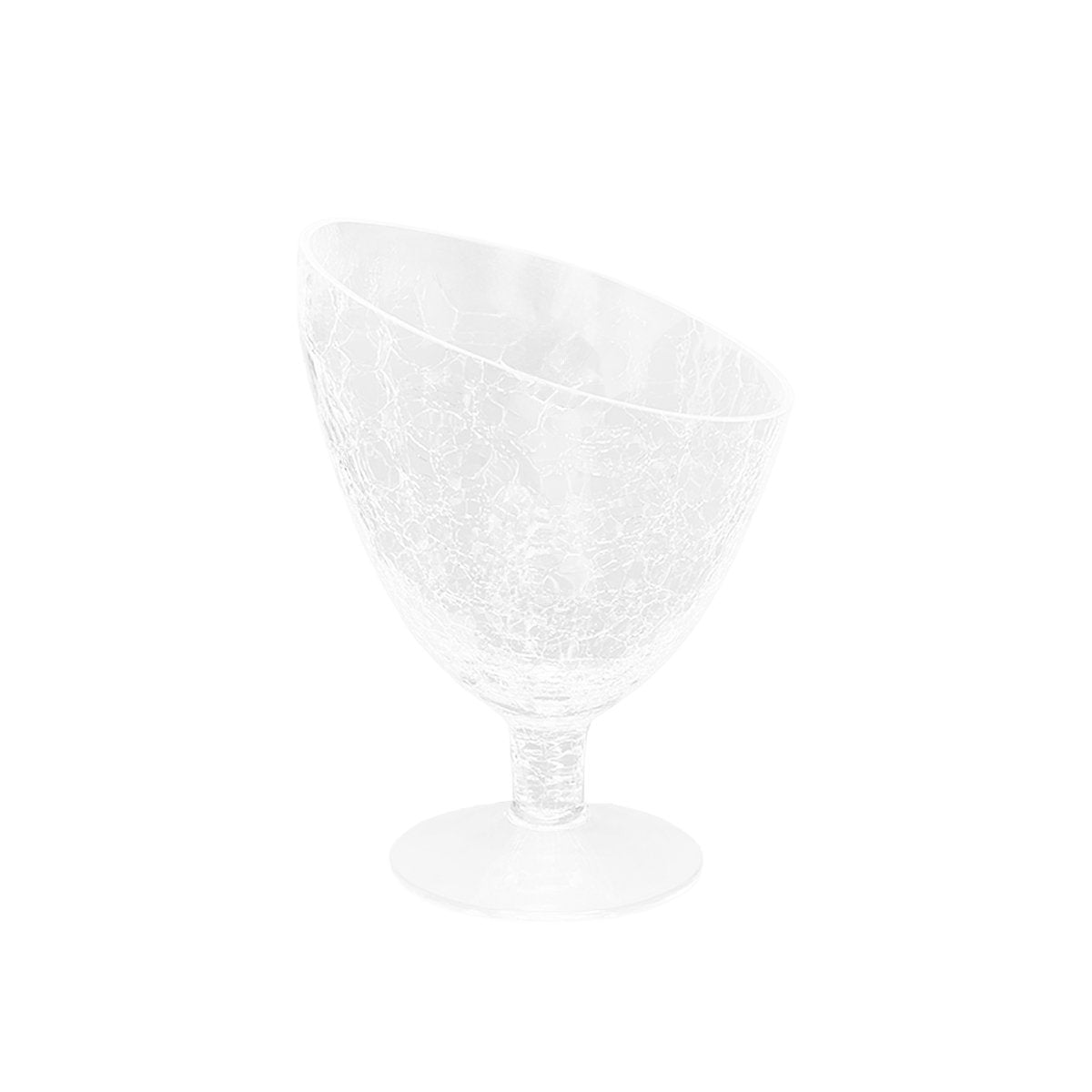 Glass cut in crackle effect conical 18x18x25cm