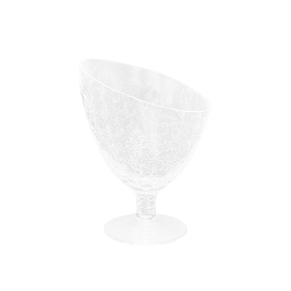 Glass cut in crackle effect conical 18x18x25cm