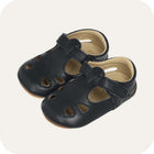 Babyschoenen leer klittenband marine