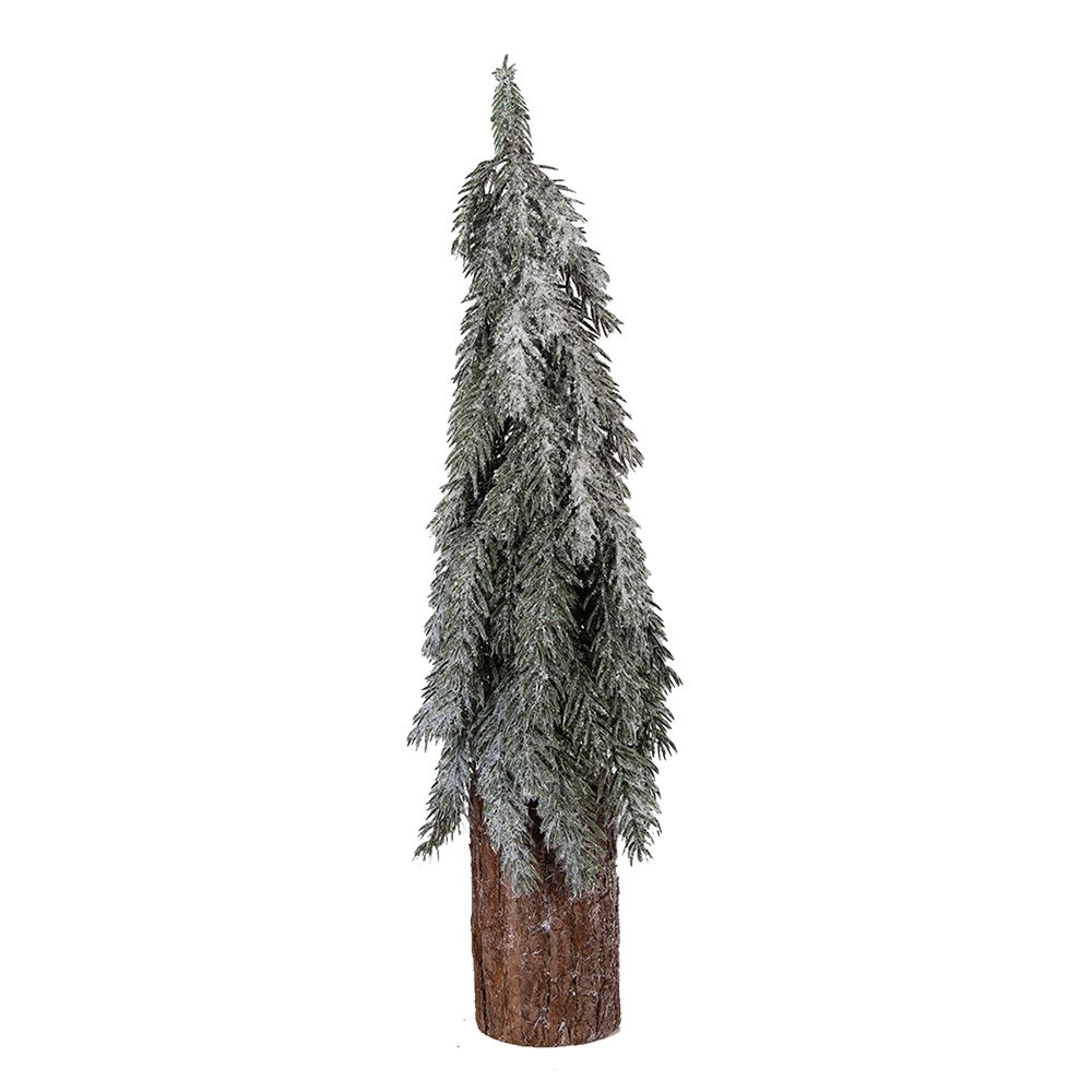 Mini kunstkerstboom 18x57 cm groen kunststof