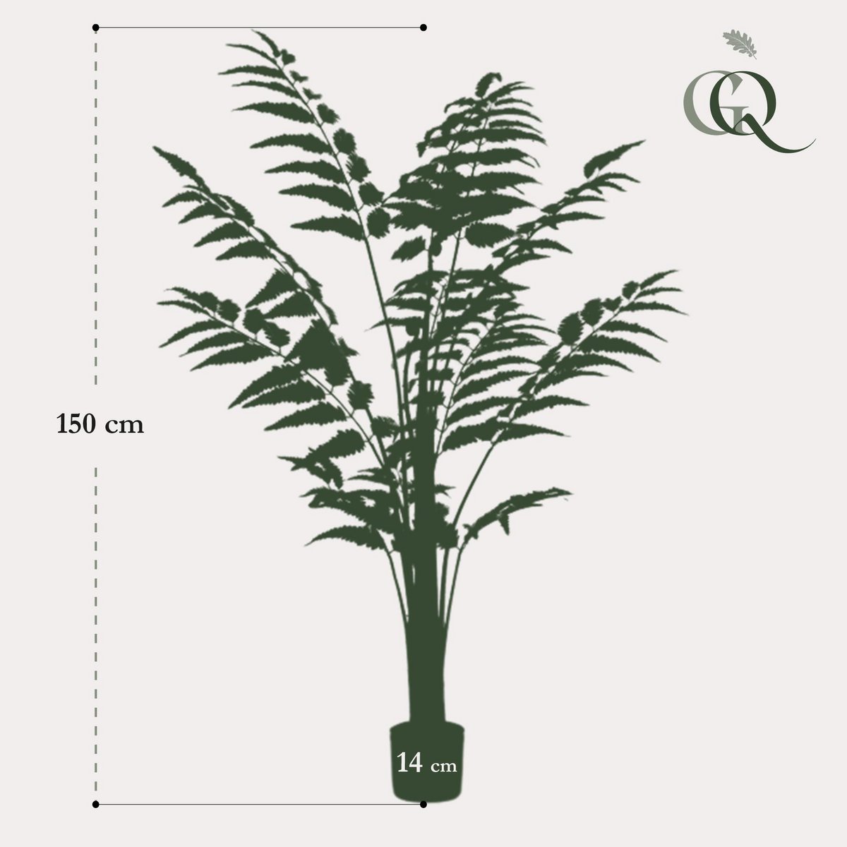 Kunstplant Ledervaren 150 cm