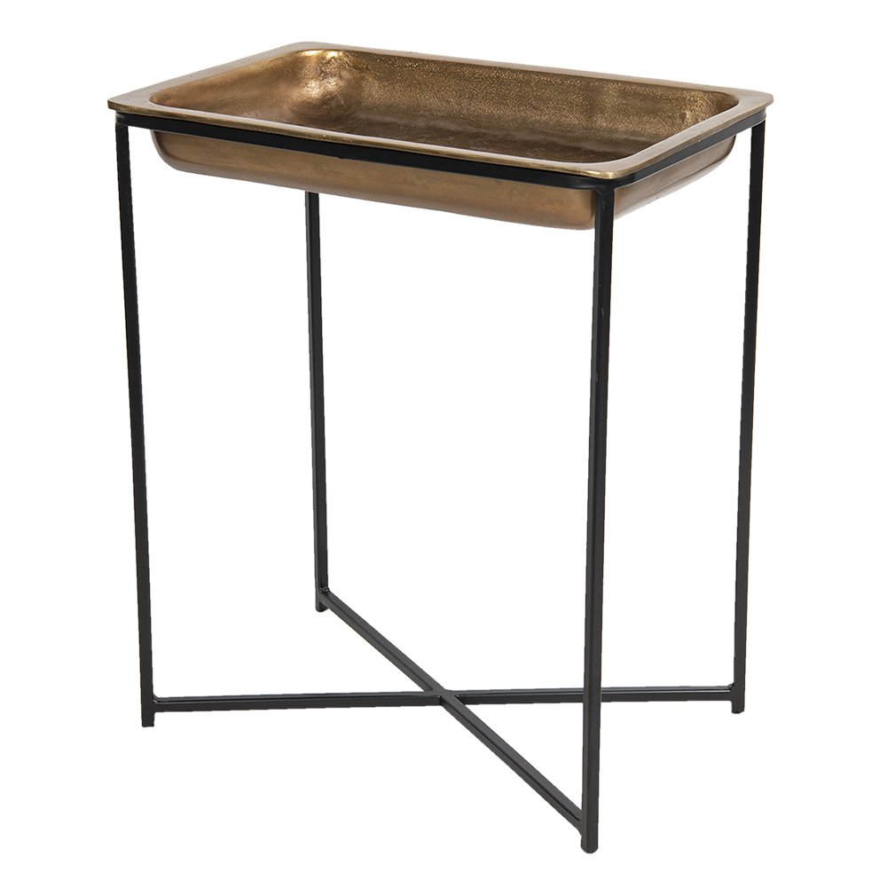Side table 53x54x62 cm Copper-coloured Aluminium