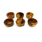 Set of 6 PICCOLO egg cups made of olive wood