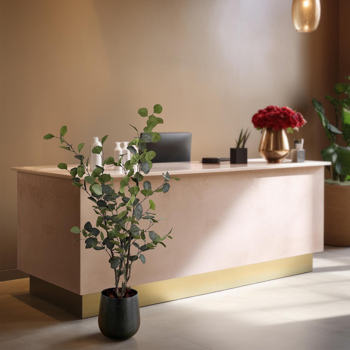 Kunstplant Eucalyptus 120 cm groen zilver