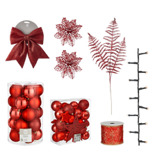 Kerstboom Decoratie Set - 100 Stuks - Rood