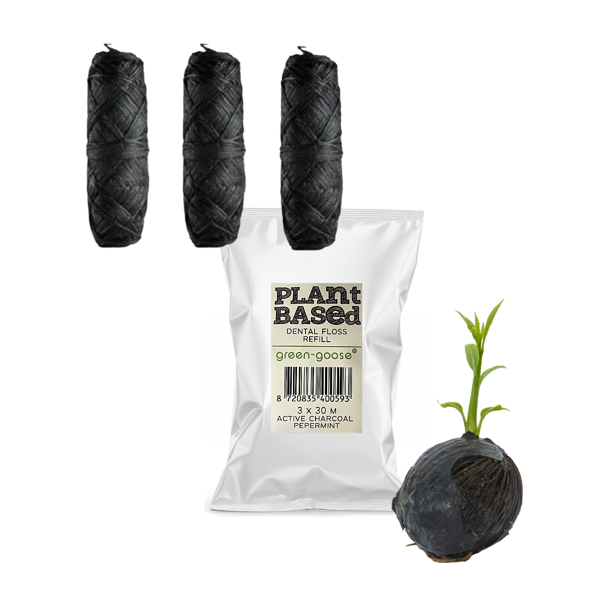 green-goose bio-based flosdraad met 3 navullingen
