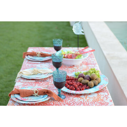 Plateau ovaal 43.5x21x2.5 cm blauw melamine