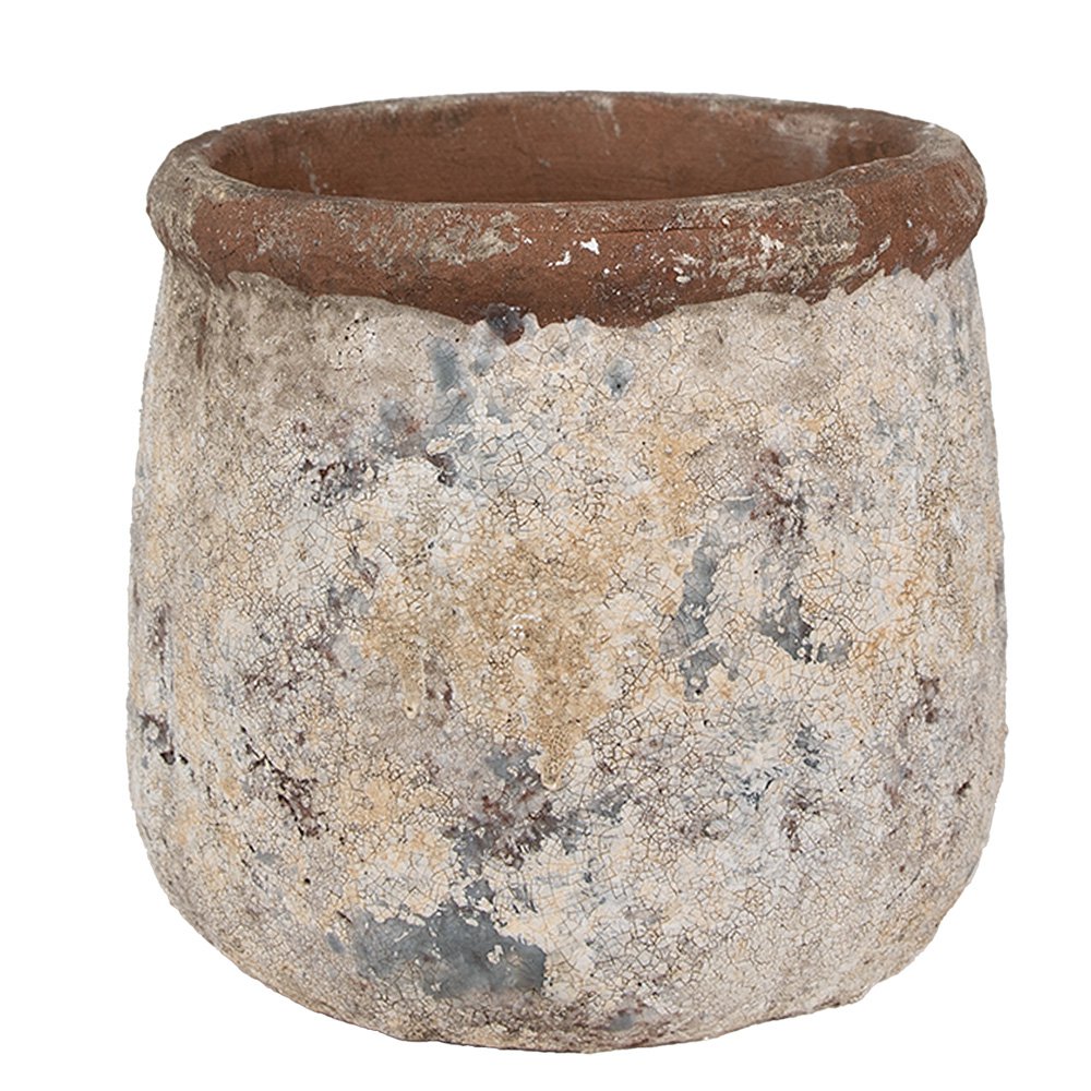 Bloempot Ø 18x17 cm terracotta beige