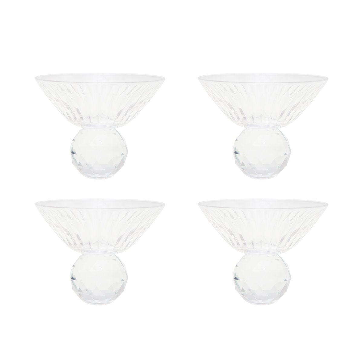 Ijssneden set van 4 diamantvoet