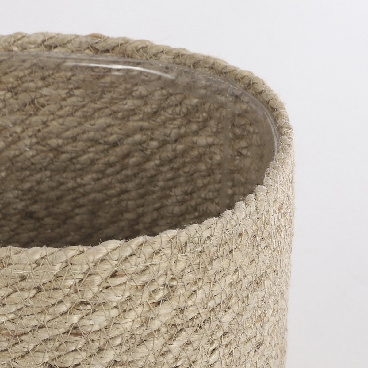 Plantenmand jute 20x20 cm crème
