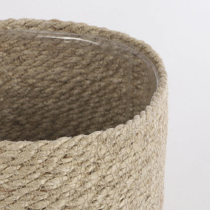 Plantenmand jute 20x20 cm crème