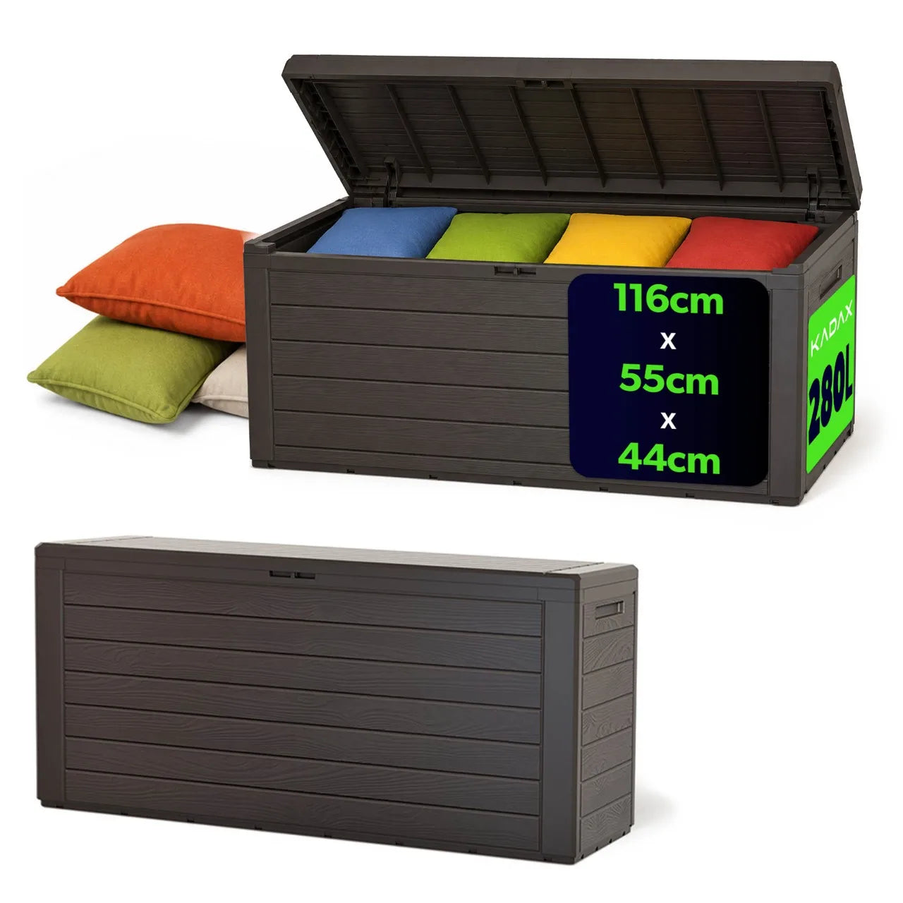 Opbergbox tuin 280L bruin