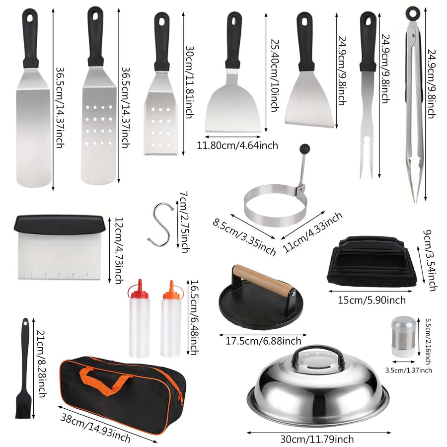 Barbecue set 29-delig roestvrij staal