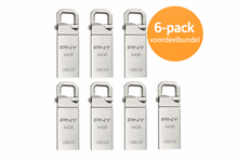 6 x Pny Usb Stick Pny Pfdi64Gdulinktycg Zilverkleurig Staal 64 Gb