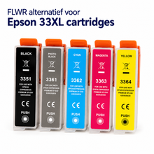 FLWR inktcartridges alternatief Epson 33XL XL capaciteit