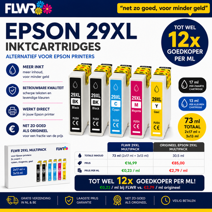 FLWR inktcartridge alternatief Epson 29XL