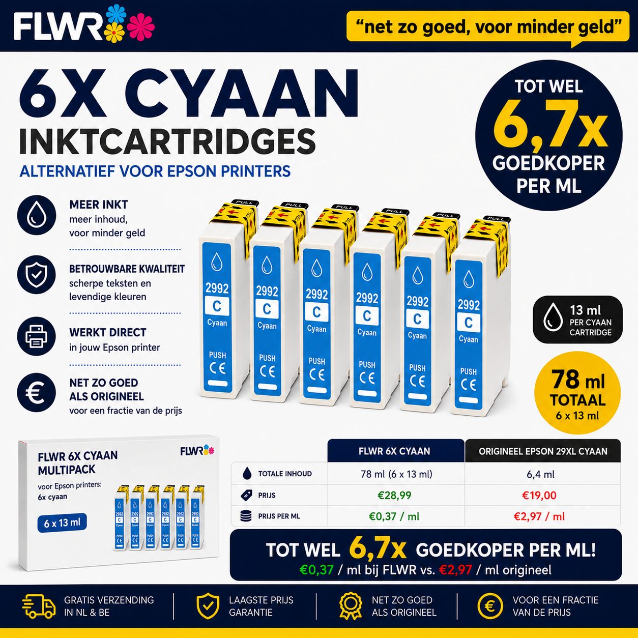 FLWR inktcartridge alternatief Epson 29XL