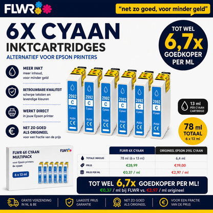 FLWR inktcartridge alternatief Epson 29XL