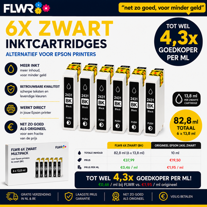 FLWR 24XL cartridges alternatief voor Epson