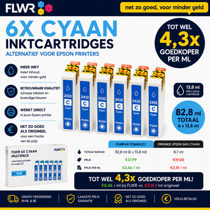 FLWR 24XL cartridges alternatief voor Epson